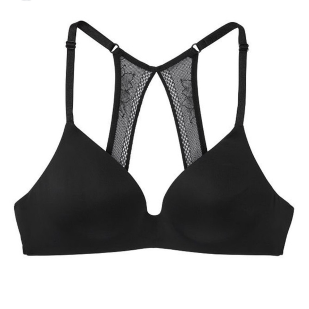 Victoria Secret Black Lace Racerback Bra 32B